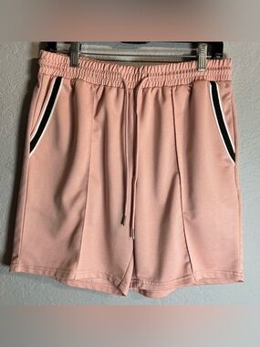SHEIN Blush Pink Elastic Waist Knit Lounge Shorts